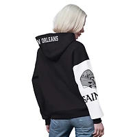 Women's Starter  Black New Orleans Saints 4th Down Full-Zip Hoodie