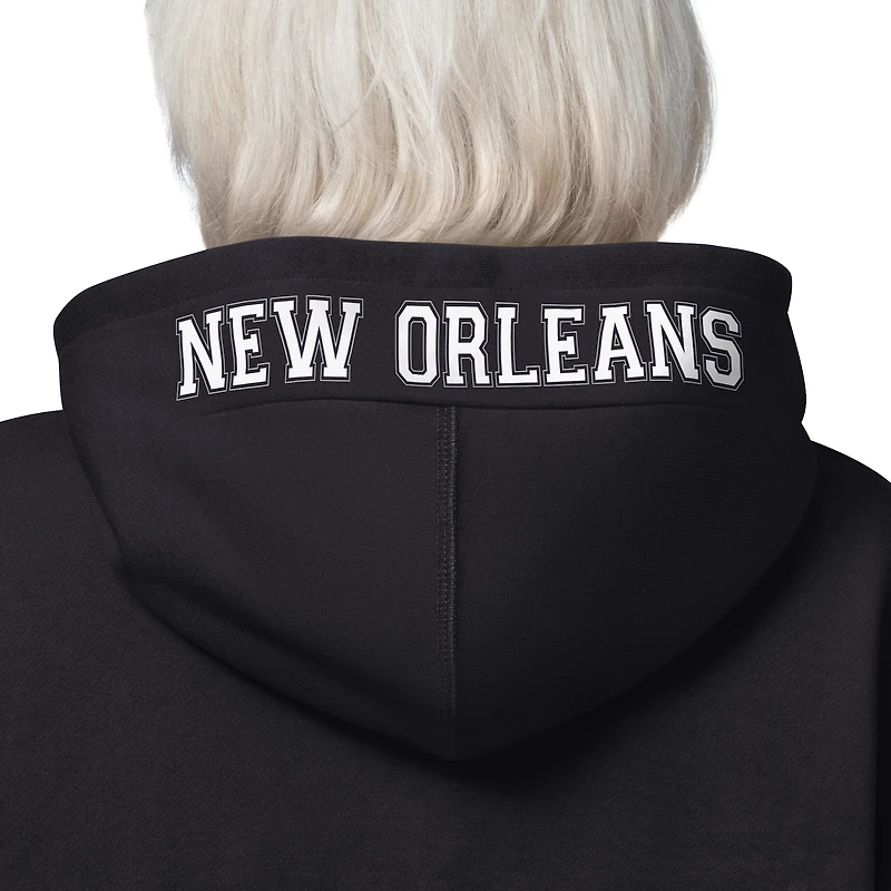 Women's Starter Black New Orleans Saints 4th Down Full-Zip Hoodie