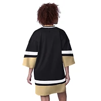 Robe de sport à manches 3/4 Slap Shot Starter noire pour femme des New Orleans Saints