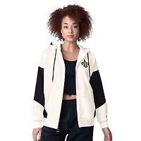 Sweat à capuche entièrement zippé Starter White New Orleans Saints Scrimmage pour femme
