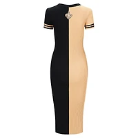 Robe Colleen dorée/noire pour femme STAUD New Orleans Saints