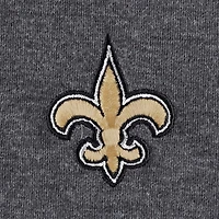 Women's Tommy Bahama Heathered Black New Orleans Saints Sport Sun Fade Full-Zip Sweatshirt