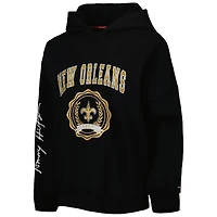 Sweat à capuche Tommy Hilfiger New Orleans Saints Becca pour femme avec épaules tombantes noires