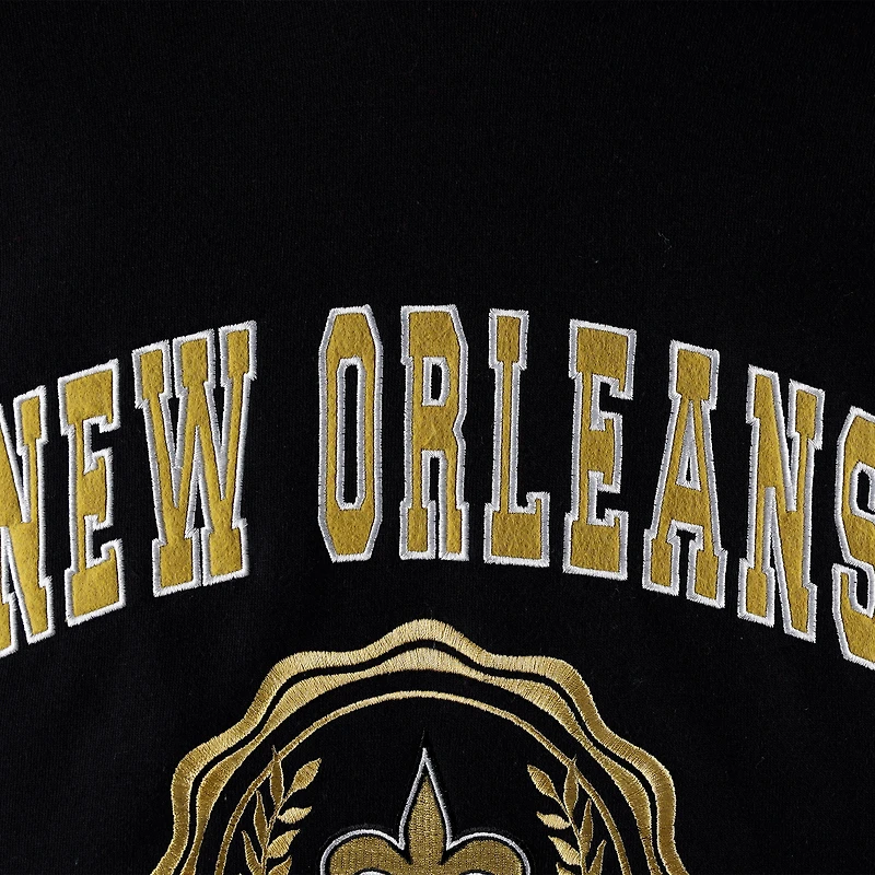 Sweat à capuche Tommy Hilfiger New Orleans Saints Becca pour femme avec épaules tombantes noires