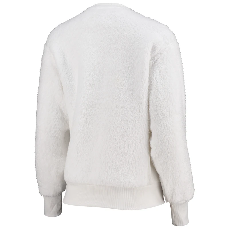 Women's Touch White New Orleans Saints Milestone Tracker Pullover Sweatshirt