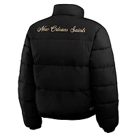 Doudoune courte réversible entièrement zippée noire/blanche New Orleans Saints WEAR by Erin Andrews pour femme