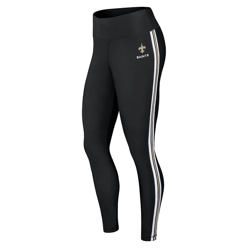 Leggings à blocs de couleurs noirs New Orleans Saints pour femmes WEAR by Erin Andrews