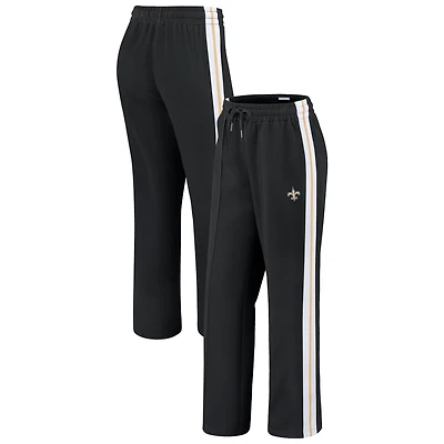Pantalon droit color-block noir New Orleans Saints pour femme WEAR by Erin Andrews