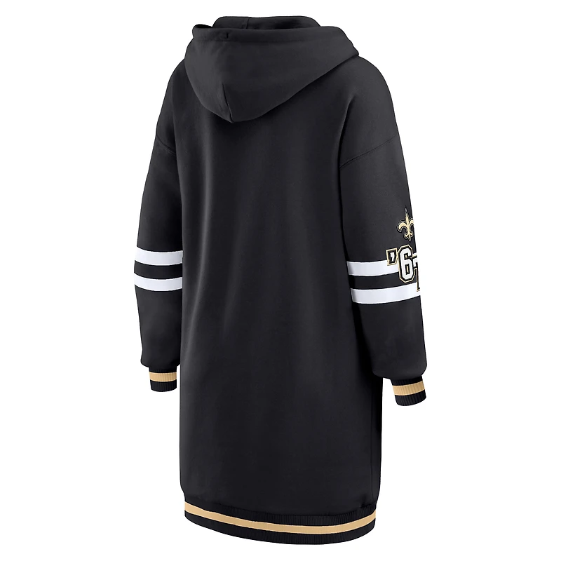 Women's WEAR by Erin Andrews Black New Orleans Saints Hoodie Dress