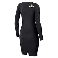 Robe à manches longues et lacets noire New Orleans Saints pour femme WEAR by Erin Andrews