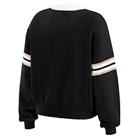 Sweat-shirt à lacets noir New Orleans Saints pour femme WEAR by Erin Andrews