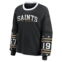Women's WEAR by Erin Andrews  Black New Orleans Saints Sport Long-Sleeve T-Shirt