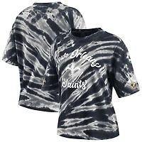 T-shirt noir tie-dye WEAR by Erin Andrews pour femmes des Saints de la Nouvelle-Orléans