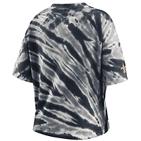 T-shirt noir tie-dye WEAR by Erin Andrews pour femmes des Saints de la Nouvelle-Orléans