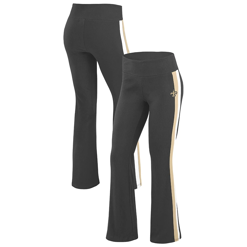 Pantalon de yoga noir tri-blend des Saints la Nouvelle-Orléans pour femme WEAR by Erin Andrews