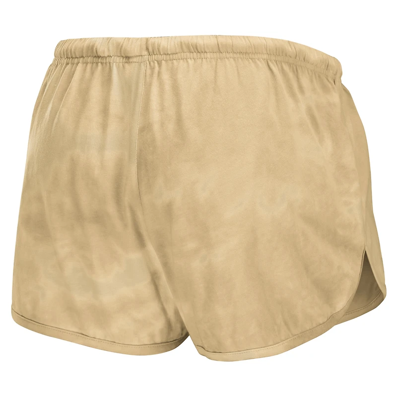 Women's WEAR by Erin Andrews Gold New Orleans Saints Tie-Dye Cropped Pullover Sweatshirt & Shorts Lounge Set