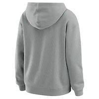 Women's WEAR by Erin Andrews Gray New Orleans Saints Waffle-Knit Long Sleeve Hooded Shirt & Pants Lounge Set