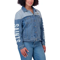 Veste en jean boutonnée pour femme WEAR by Erin Andrews New Orleans Saints
