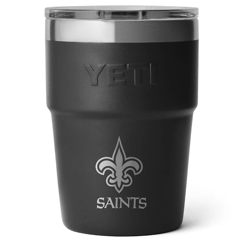 Gobelet empilable YETI New Orleans Saints 473 ml Rambler avec couvercle Magslider