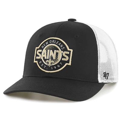 Casquette ajustable New Orleans Saints Scramble '47 noire/blanche pour jeune