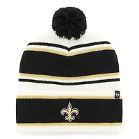 Youth '47 White New Orleans Saints Stripling Cuffed Knit Hat with Pom