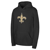 Youth Black New Orleans Saints Team Logo Pullover Hoodie