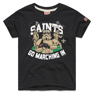 Youth Homage Black New Orleans Saints Star Wars x NFL Tri-Blend T-Shirt