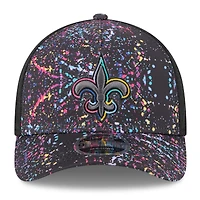 Casquette ajustable 9FORTY NFL Crucial Catch 2025 New Era noire des Saints de la Nouvelle-Orléans pour jeunes