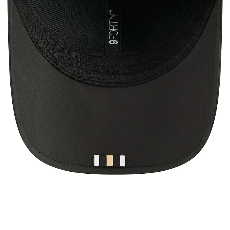 Youth New Era Black New Orleans Saints 2025 Sideline 9FORTY Adjustable Hat