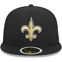 Youth New Era Black Orleans Saints  Main 59FIFTY Fitted Hat