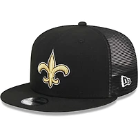 Casquette New Era New Orleans Saints Main Trucker 9FIFTY snapback noire pour jeune