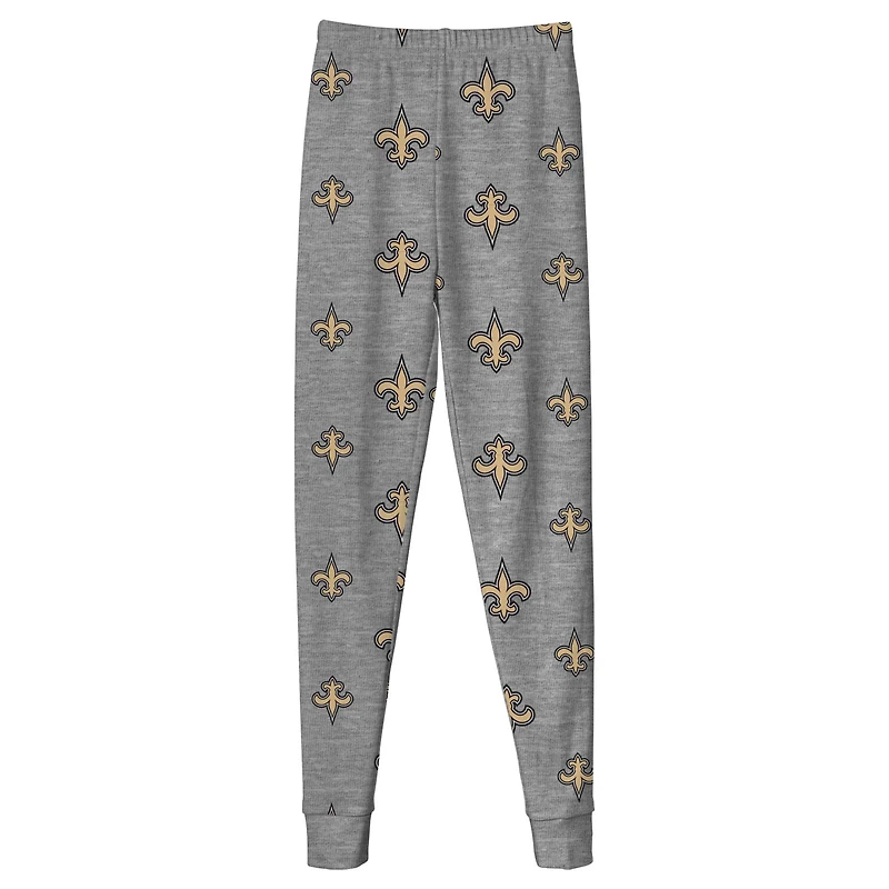 Youth New Orleans Saints Long Sleeve T-Shirt and Pants Sleep Set