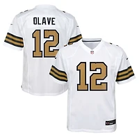 Youth Nike Chris Olave White New Orleans Saints Game Jersey