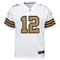 Maillot Nike Chris Olave blanc pour jeune des Saints de la Nouvelle-Orléans