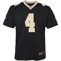 Maillot de jeu des New Orleans Saints Nike Derek Carr noir pour jeune