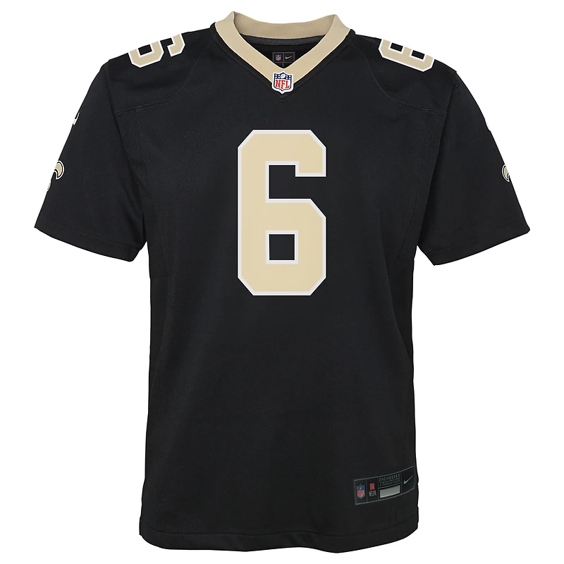 Youth Nike Tyler Shough Black New Orleans Saints Team Game Jersey