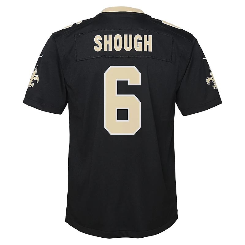 Youth Nike Tyler Shough Black New Orleans Saints Team Game Jersey