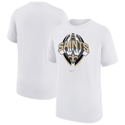 T-shirt Nike blanc pour jeune New Orleans Saints Icon Legend
