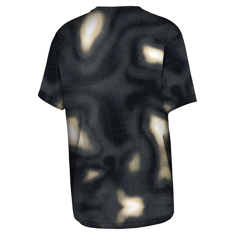 T-shirt noir Dri-Tek End Zone des Saints de la Nouvelle-Orléans pour jeunes