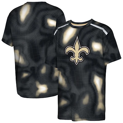 Youth Outerstuff Black New Orleans Saints End Zone Dri-Tek T-Shirt