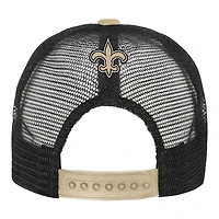 Youth White/Gold New Orleans Saints Modern Fan Trucker Adjustable Hat