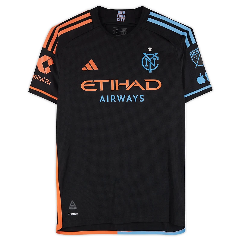 Birk Risa New York City FC Autographed Match-Used #5 Black adidas Jersey from the 2024 MLS Season - Size M