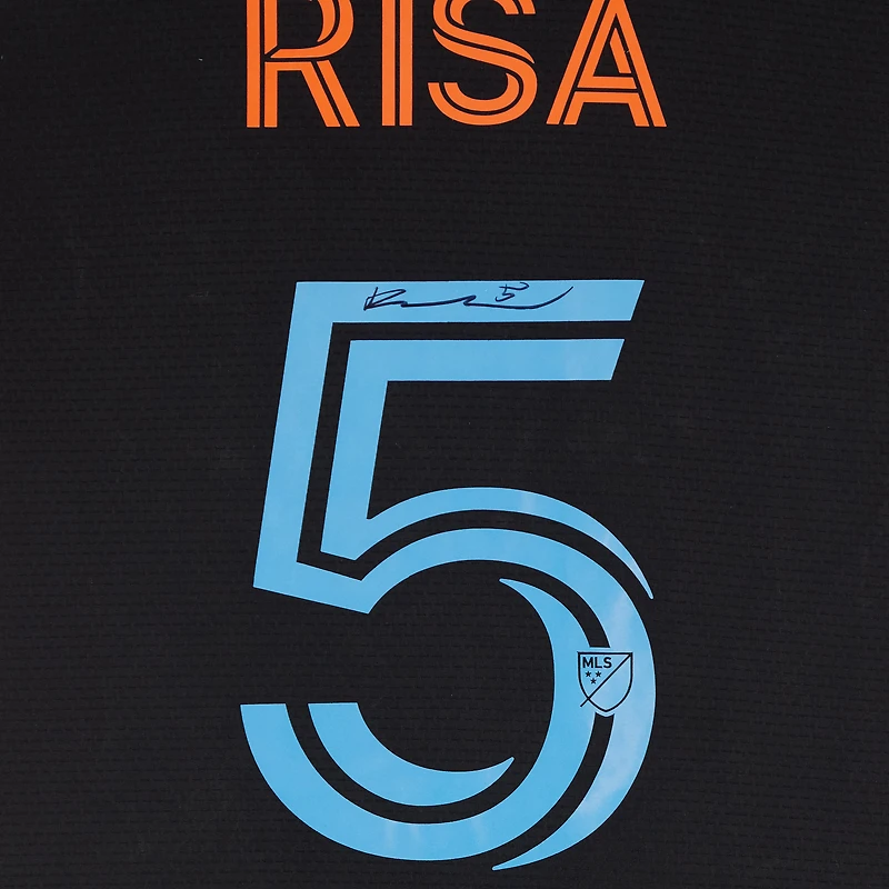 Birk Risa New York City FC Autographed Match-Used #5 Black adidas Jersey from the 2024 MLS Season - Size M