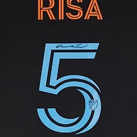 Birk Risa New York City FC Autographed Match-Used #5 Black adidas Jersey from the 2024 MLS Season - Size M