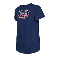 Girls Youth New Era Navy York City FC Bubble Heart T-Shirt