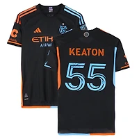Keaton Parks New York City FC Autographed Match-Used #55 Black adidas Jersey from the 2024 MLS Season - Size M