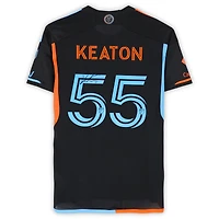 Maillot adidas noir dédicacé Keaton Parks New York City FC n° 55, utilisé lors du match, saison 2024 de la MLS - Taille M