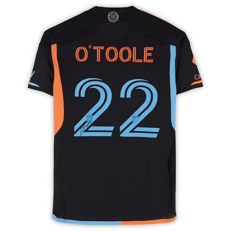 Kevin O'Toole New York City FC Autographed Match-Used #22 Black adidas Jersey from the 2024 MLS Season - Size S