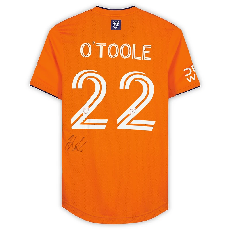 Kevin O'Toole New York City FC Autographed Match-Used #22 Orange Jersey from the 2023 MLS Season