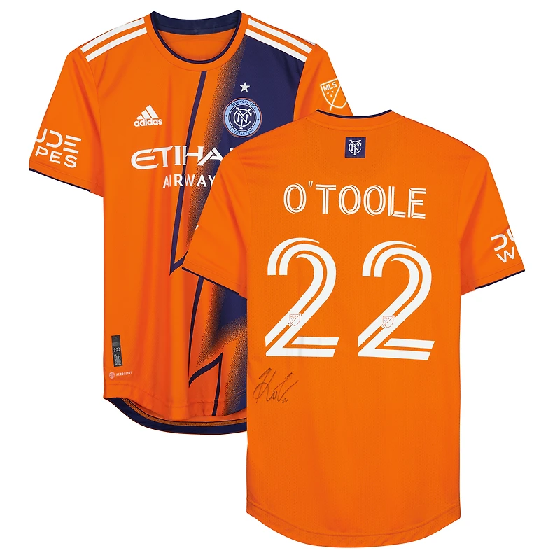Kevin O'Toole New York City FC Autographed Match-Used #22 Orange Jersey from the 2023 MLS Season